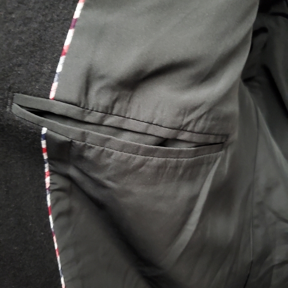 NWT BEN SHERMAN pea coat- XL Black - Picture 4 of 7